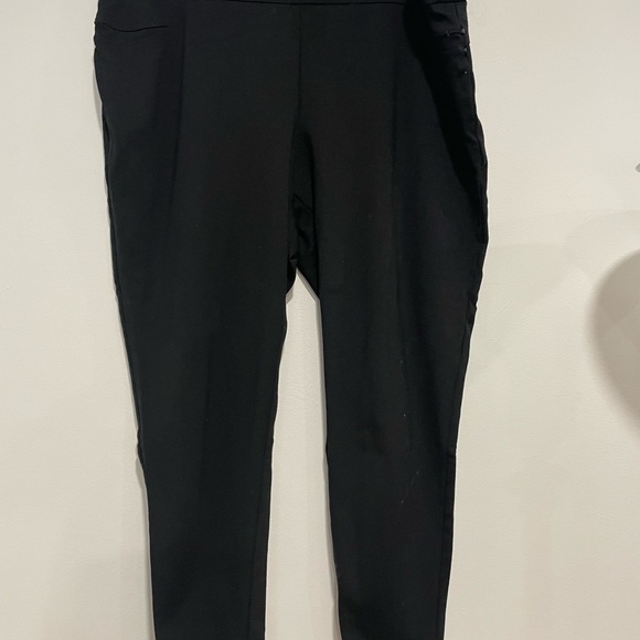 Women’s Black Pants ankle length 2X stretch pull on Yarn & Sea faux pocket - Picture 9 of 11